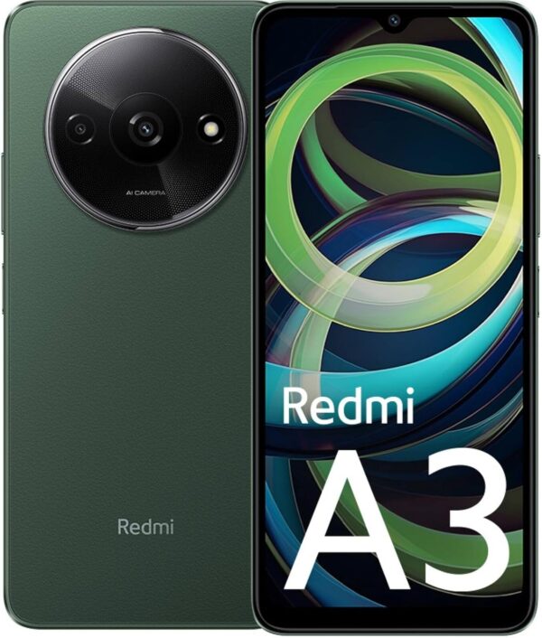 Xiaomi Redmi A3 4G 64GB + 3GB Global Version (for Tmobile Tello & Global) Factory Unlocked 6.71" 8MP Dual Camera (Forest Green)